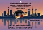 DEPARTMENT OF EMPLOYMENT AND LABOUR: PLUMBING, ELECTRICAL & GENERAL BUILDING TRAINING OPPORTUNITY