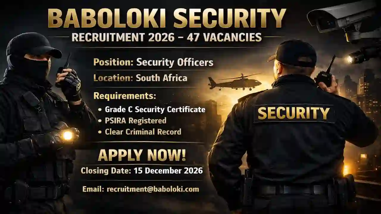 Baboloki Security Recruitment 2026 47 Vacancies